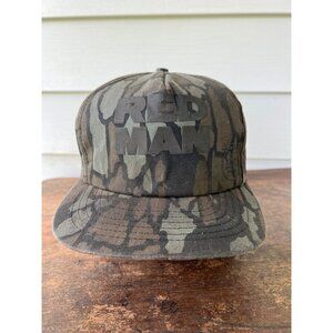 Vintage Red Man Camo Snapback Hat X3